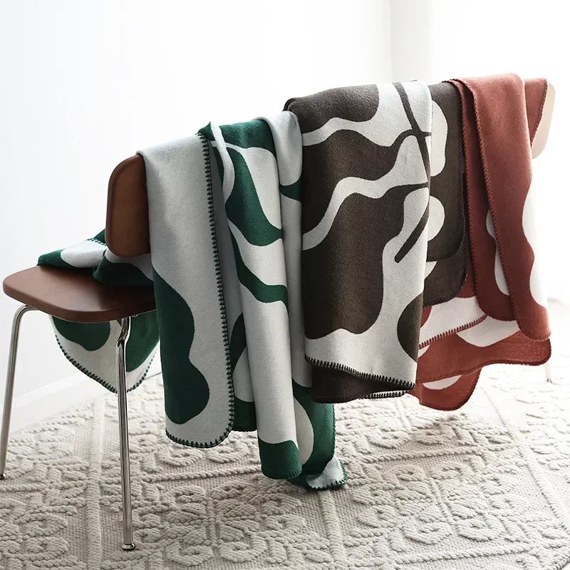 Manta i Jacquard med Faux Cashmere – Mjuk och Varm till Soffan