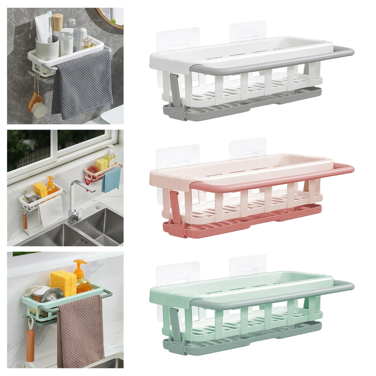 Handy Multifunktionel Vask Organizer Opbevaringshylde