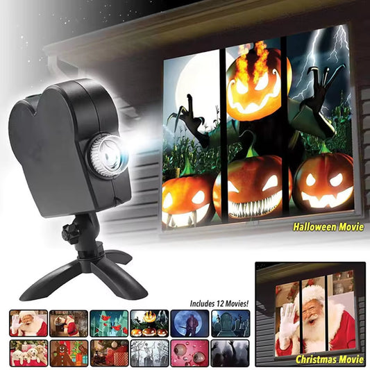 Holografisk Projektor til Halloween med 12 Videoer og Lyd til Vinduer