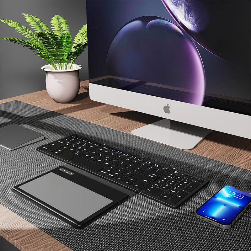 Folding Mini Trådløst Touchpad Tastatur