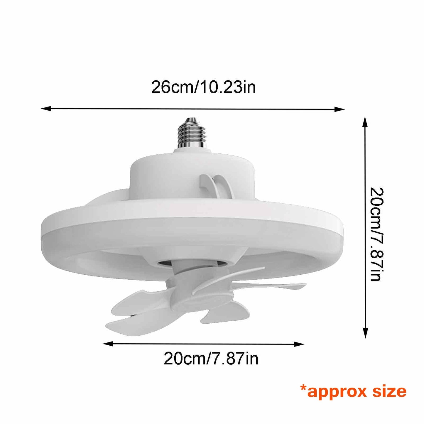 2in1 Strålende Rotérende RC Loftventilatorlampe