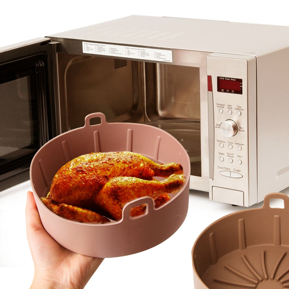 Nonstick genanvendelig air fryer kurv