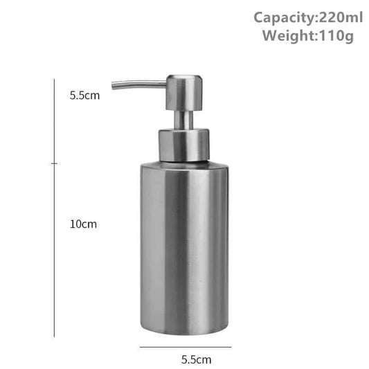 Elegant tvålpump i rostfritt stål - 250ml/350ml/550ml handpump