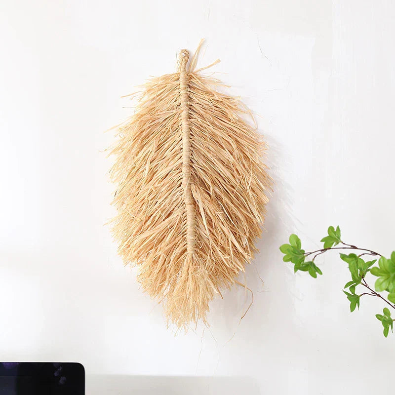 Boho Väggdekoration i Raffia – Äkta och Stämningsfull