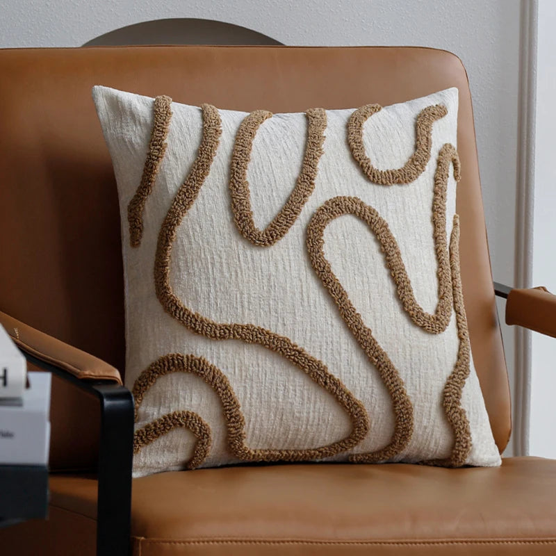Lyxig Boho Chenille Kudde 45x45 cm - Mjuk och Stilren