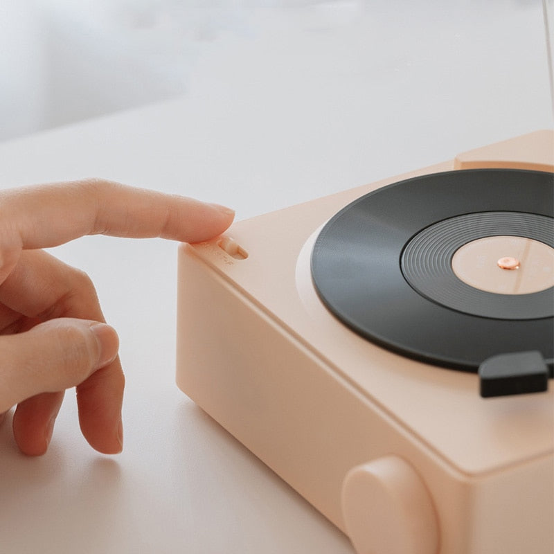 Vintage Vibes Mini Pladespiller Bluetooth Højttaler