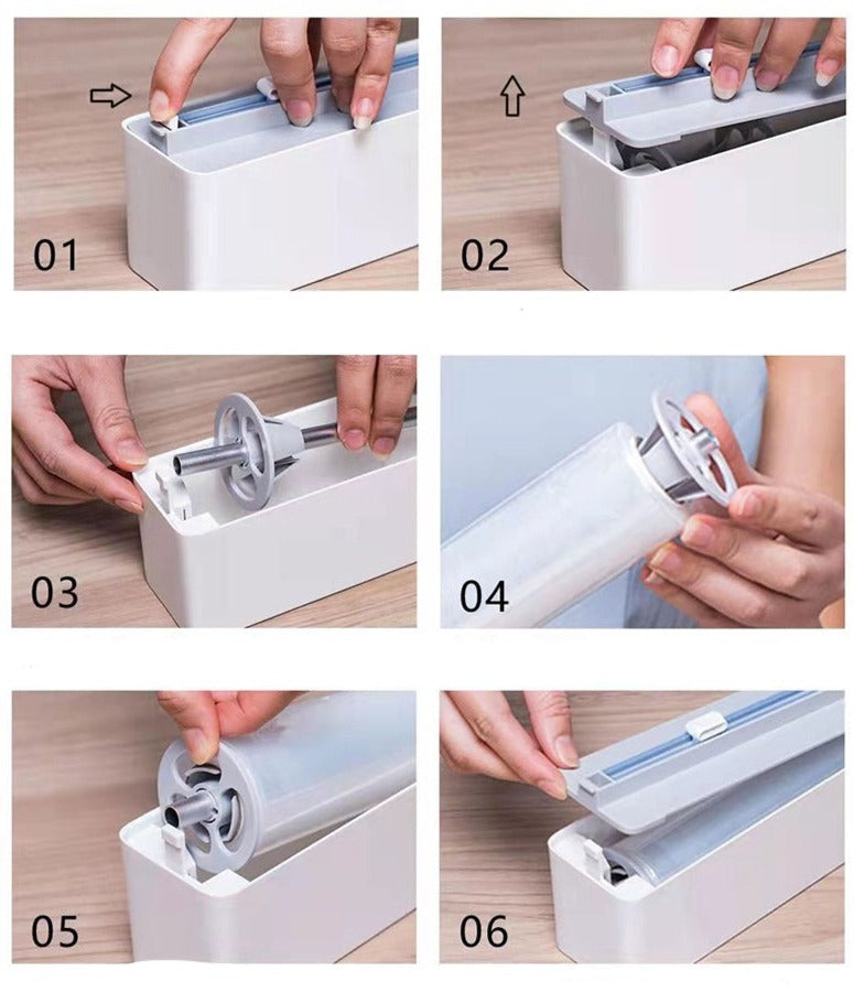 Væghængt Justerbar Plastfolie Dispenser