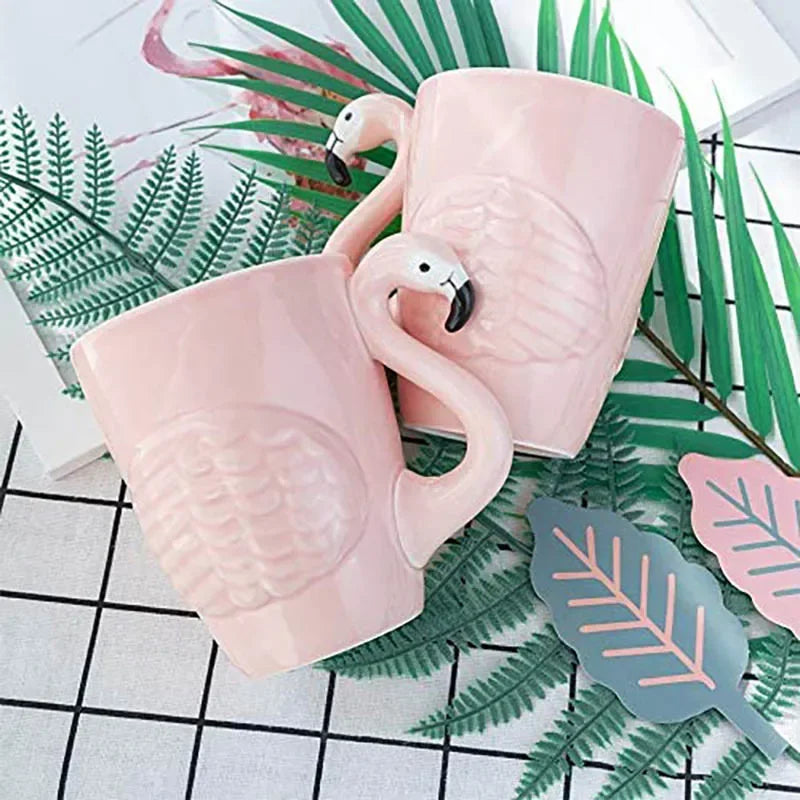 Pink Flamingo Keramisk Te Sæt