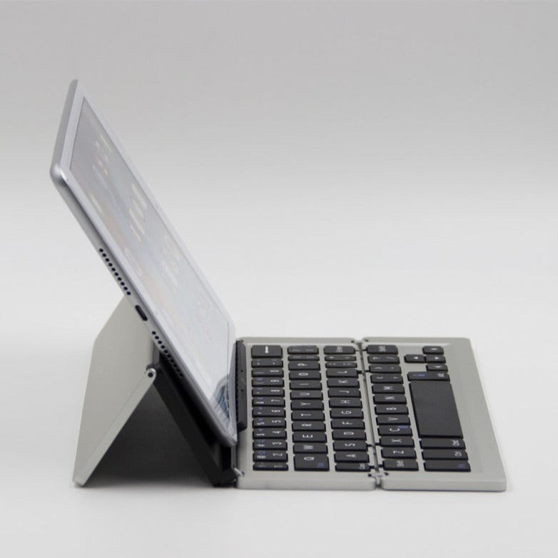 Bærbar trådløs sammenfoldelig tablet-holder tastatur