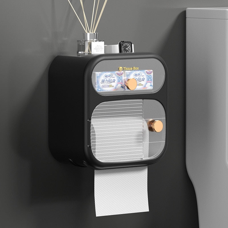 MultiBox Vægmonteret Toiletpapir Håndklæde Opbevaringsboks