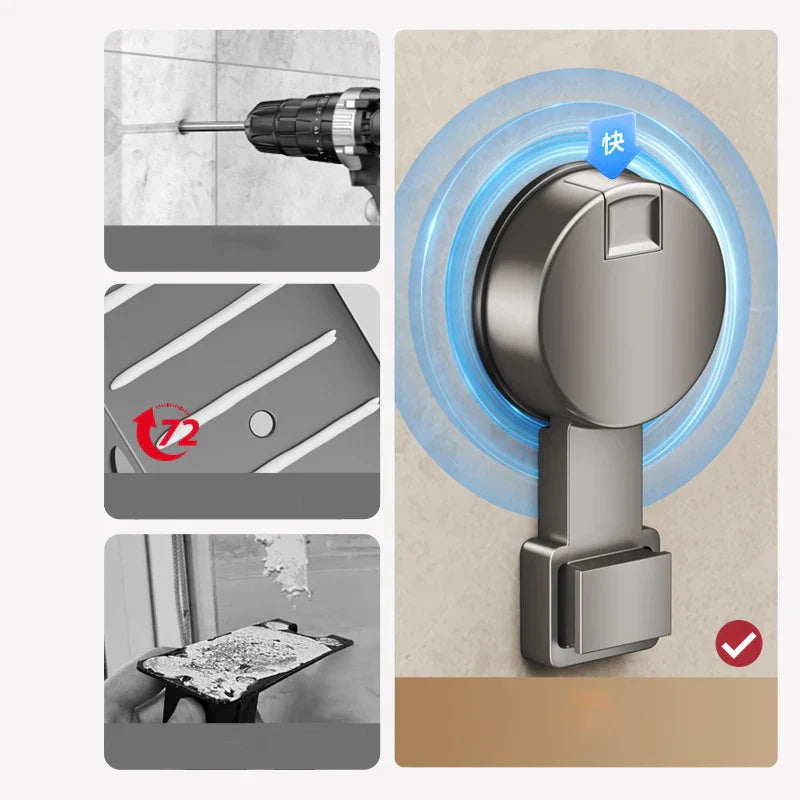 No-Drill Sugekop Delt Badeværelse Organisator