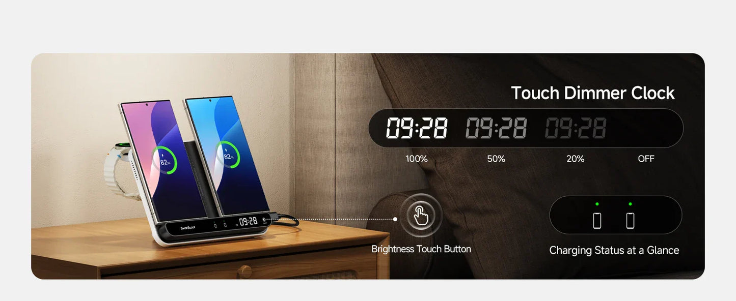 Trådløs Oplader til Samsung – Hurtig Opladning & Minimalistisk Design
