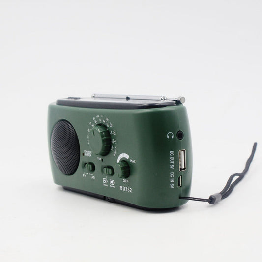 Nødradio med USB, solenergi og håndsving opladning