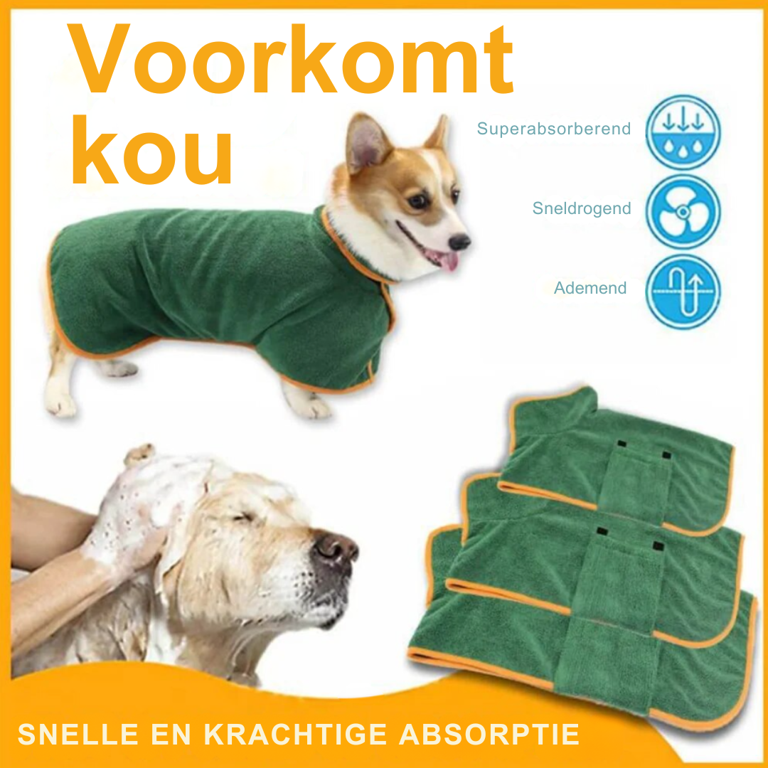 Praktisk hundebademantel - Finn