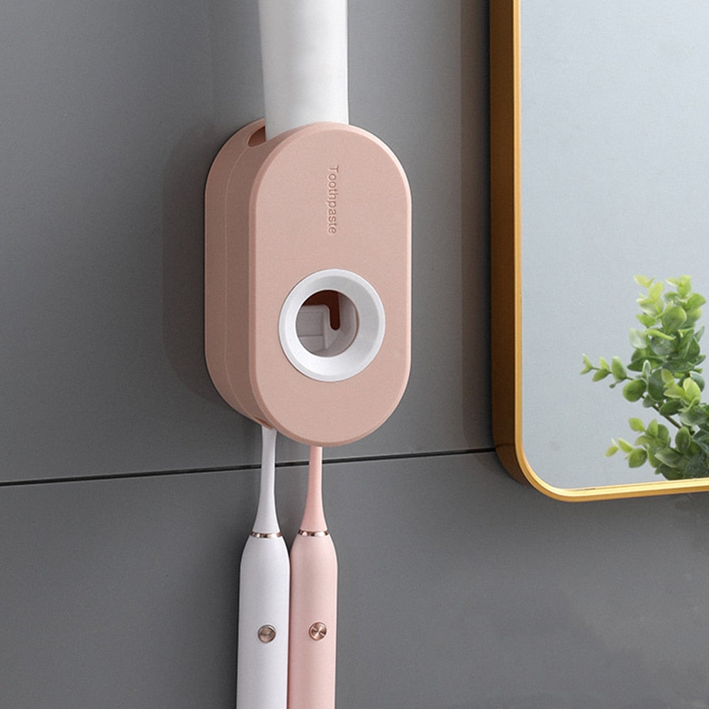 Elegant Väggmonterad Tandkrämshållare och Dispenser