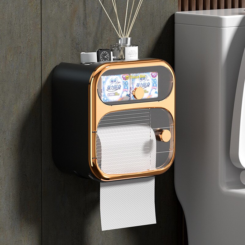 MultiBox Vægmonteret Toiletpapir Håndklæde Opbevaringsboks