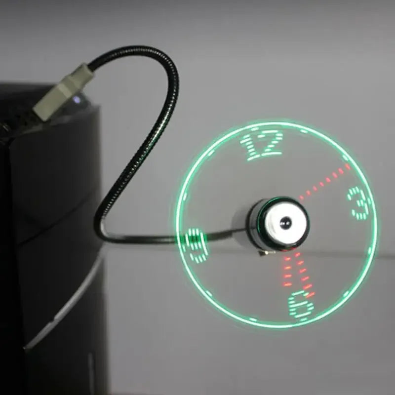USB LED-fläkt med klocka