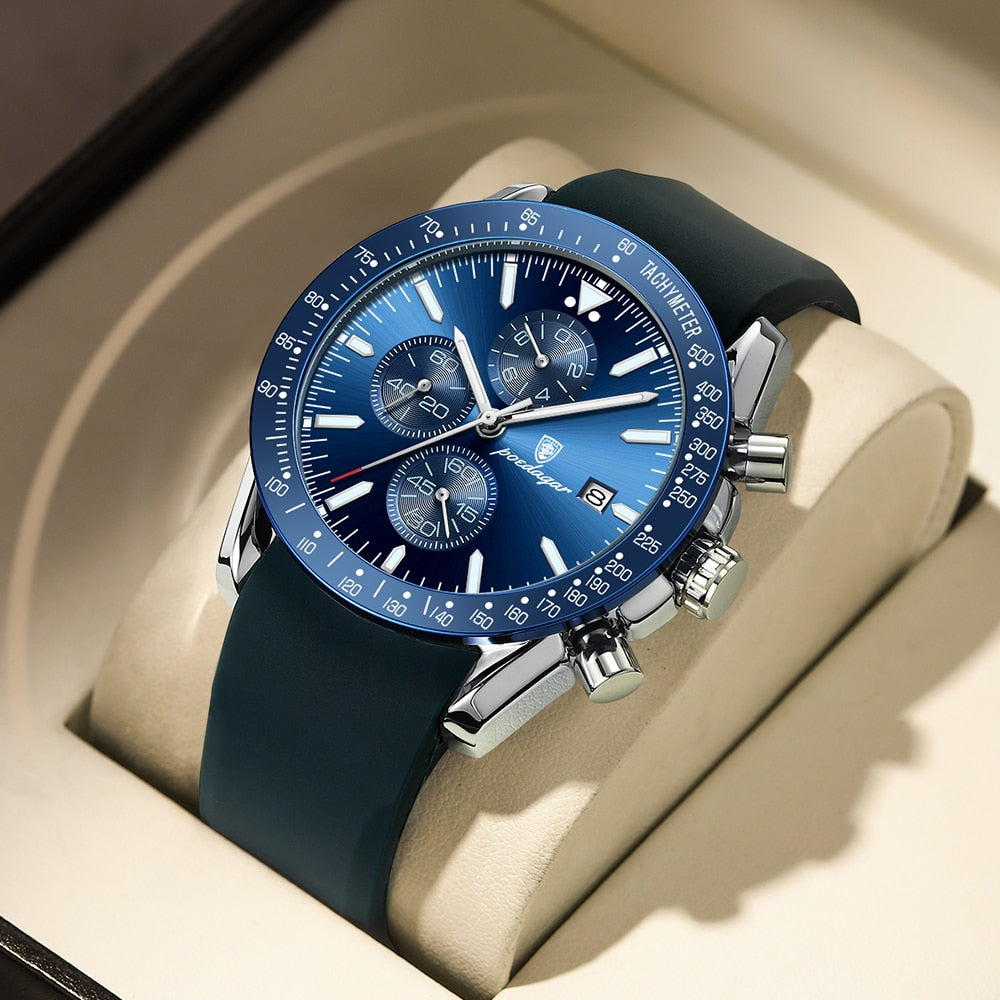 Elegant Chronograph Armbåndsur med Dato & Stilfuldt Design