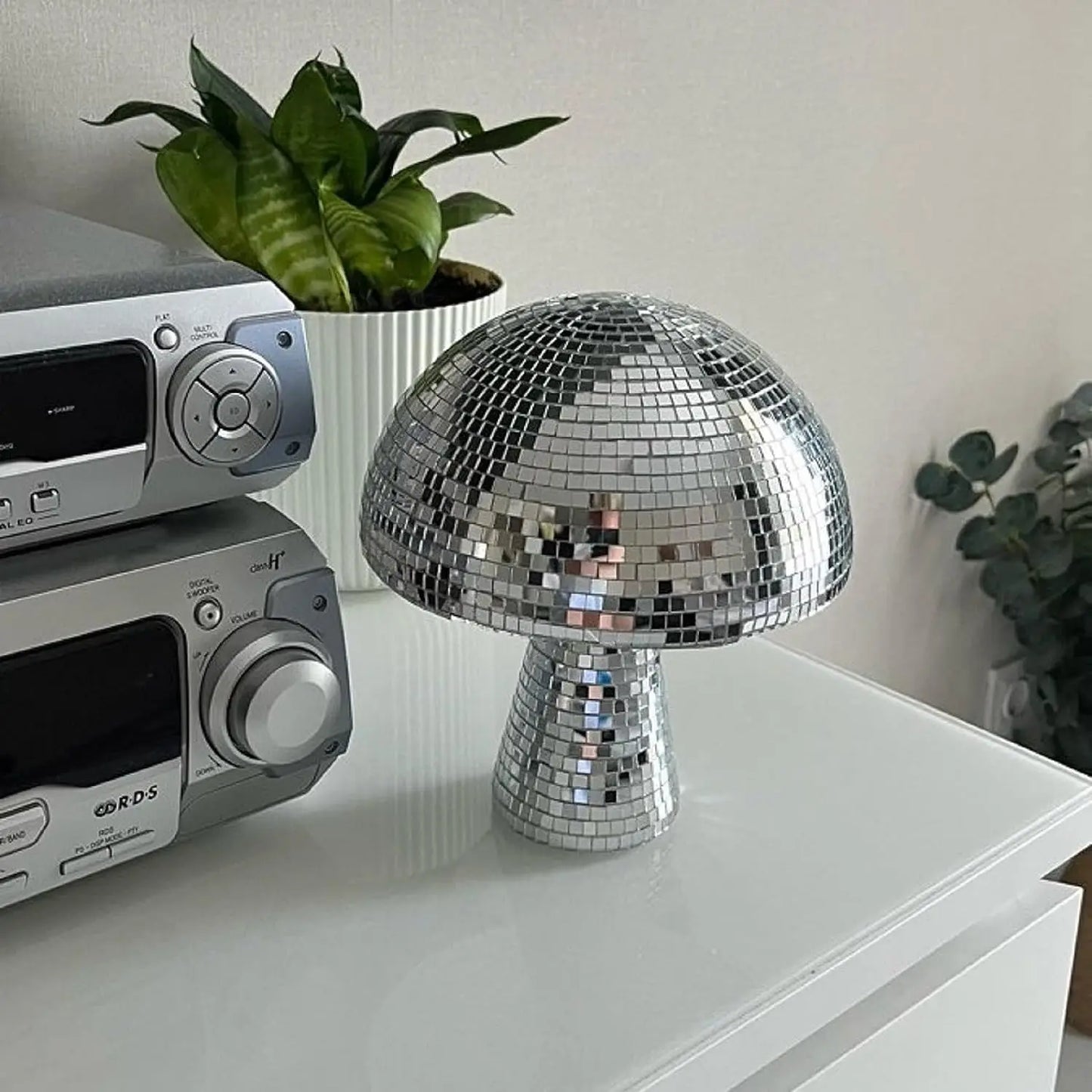 GlowSphere svamp discokula | Lyxig bordsdekoration med spegeleffekt