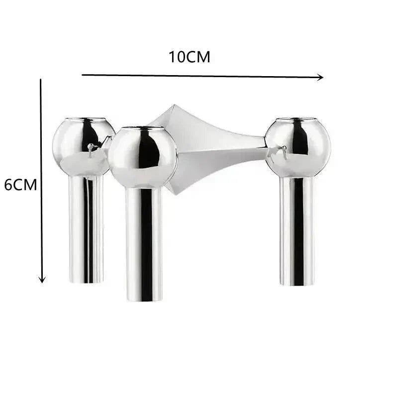 Modulære Metallysestager med Skulpturelt Design