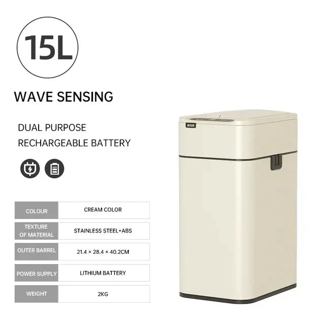 Smart Rustfrit Stål Automatisk Sensor Affaldsspand