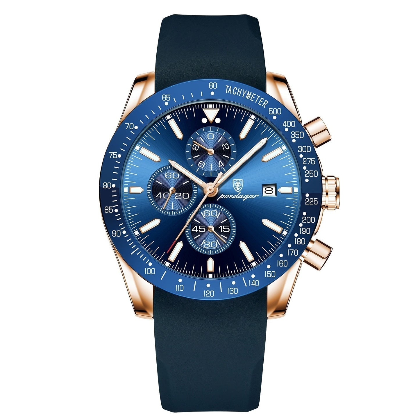 Elegant Chronograph Armbåndsur med Dato & Stilfuldt Design