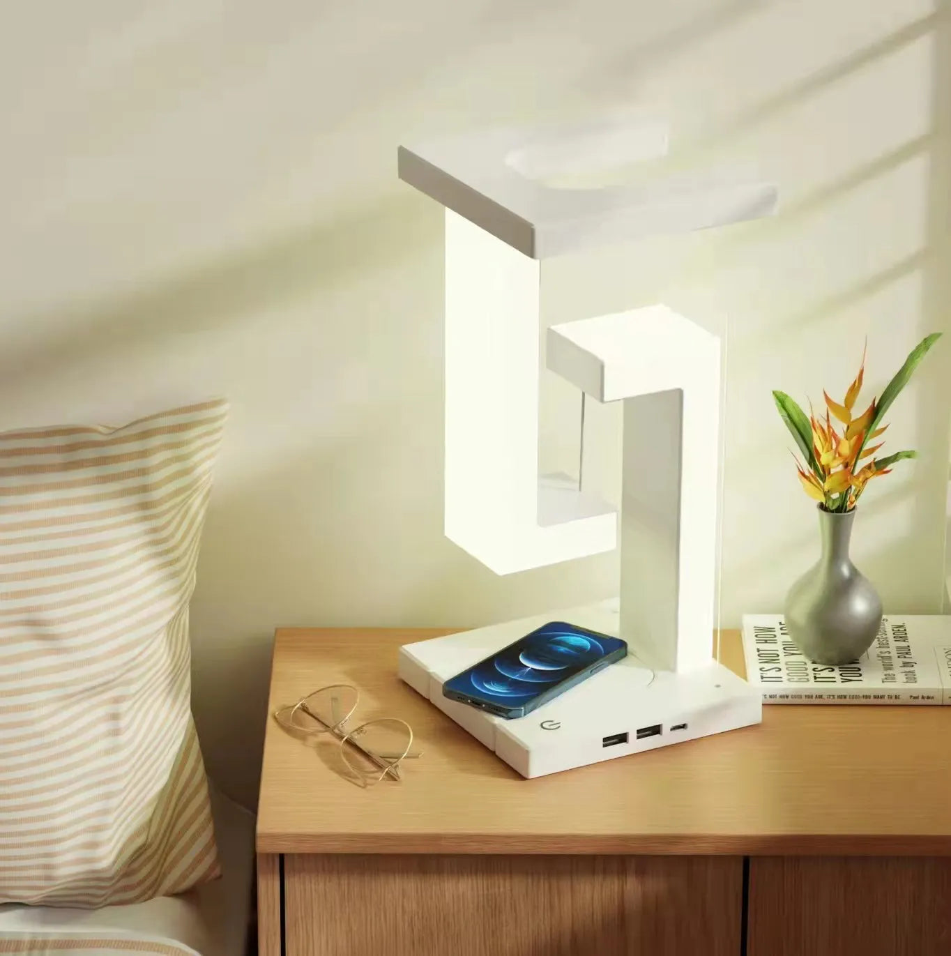 Anti Gravity Orbit Trådløs Opladning Natlampe