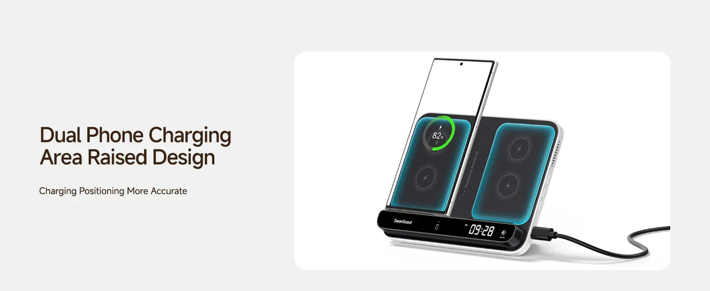 Trådløs Oplader til Samsung – Hurtig Opladning & Minimalistisk Design