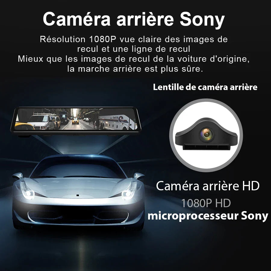 4K Backview spegelkamera med GPS och inspelning