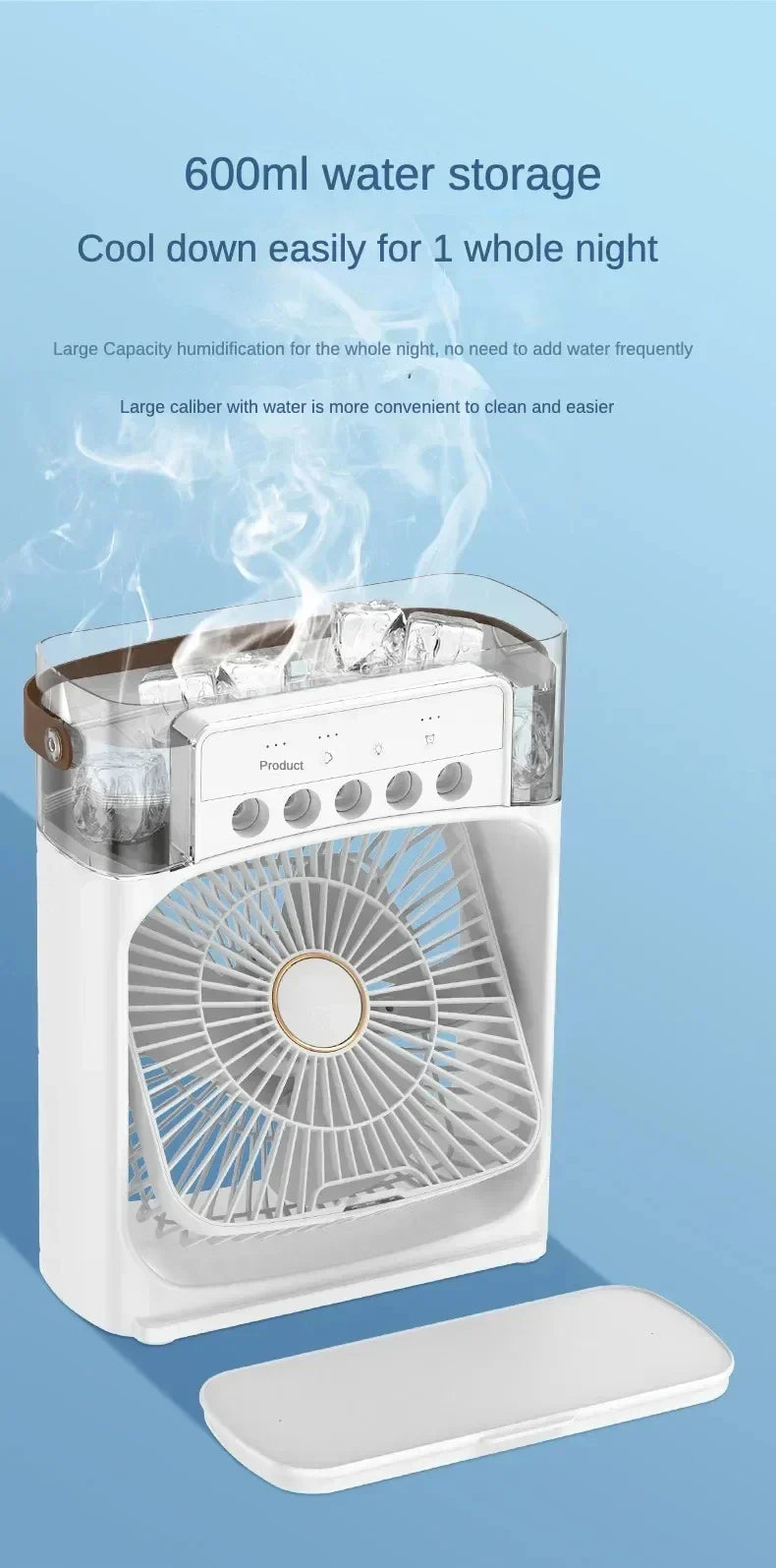 Luftbefeugter Ventilator til Desktop med AirMist Pro Funktion
