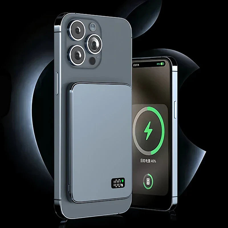 Trådlös Powerbank med Magnetisk Laddning och LED-indikator