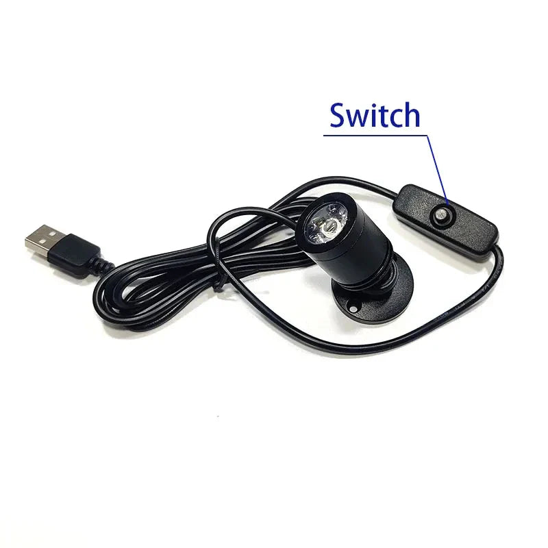 Mini LED Spotlight | 1W/3W | USB Ljuskälla för Vitrinskåp och Dekorationer | Varm och Kall Vit | Aluminiumhölje