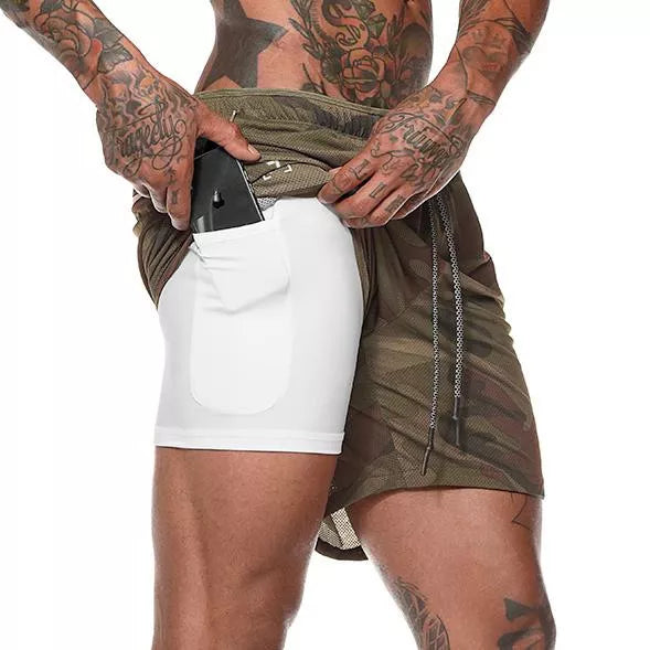 Snabbtorkande Träningsshorts med Telefonficka och Komfort