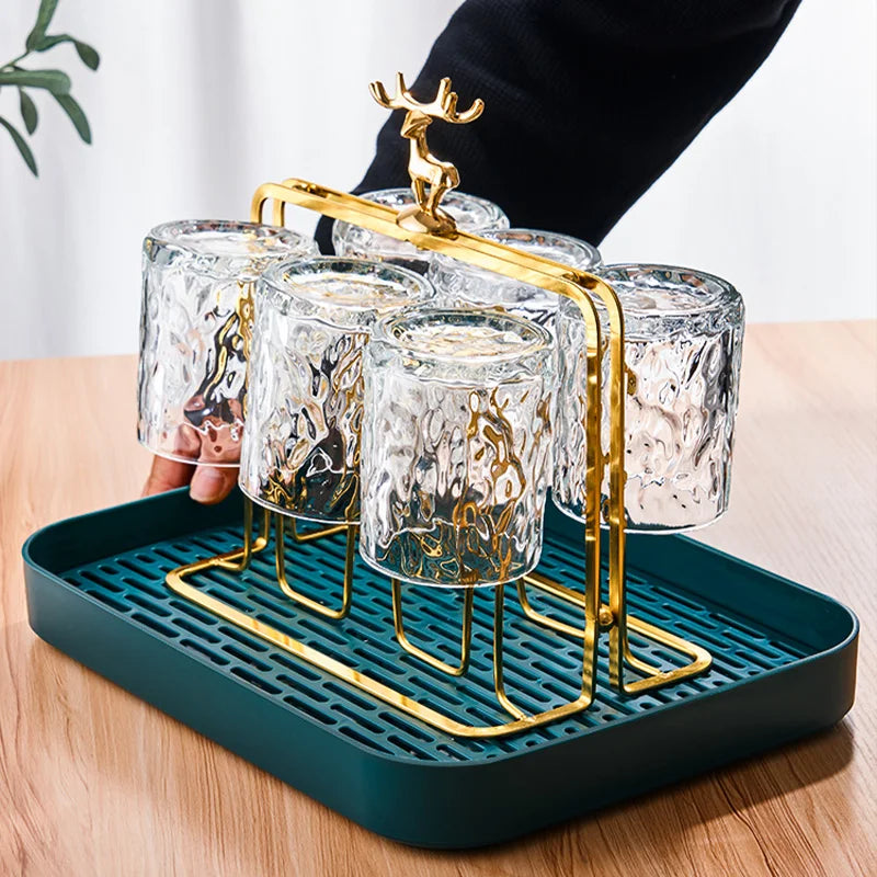 Glashållare med renhorn till whisky - Glacio Party Halter