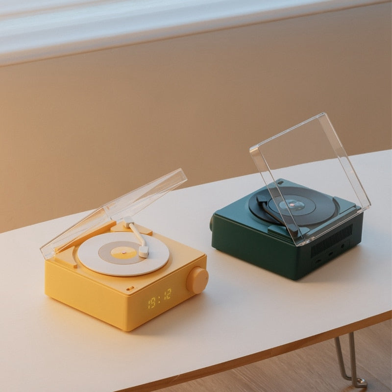 Vintage Vibes Mini Pladespiller Bluetooth Højttaler