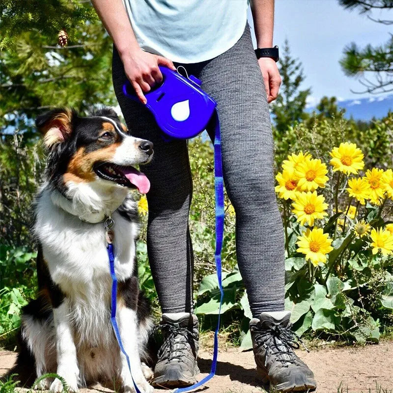 SmartPaw Kombinationssnor | Komfortabel Snor med Vandflaske, Affaldspose og Sammenklappeligt Skål