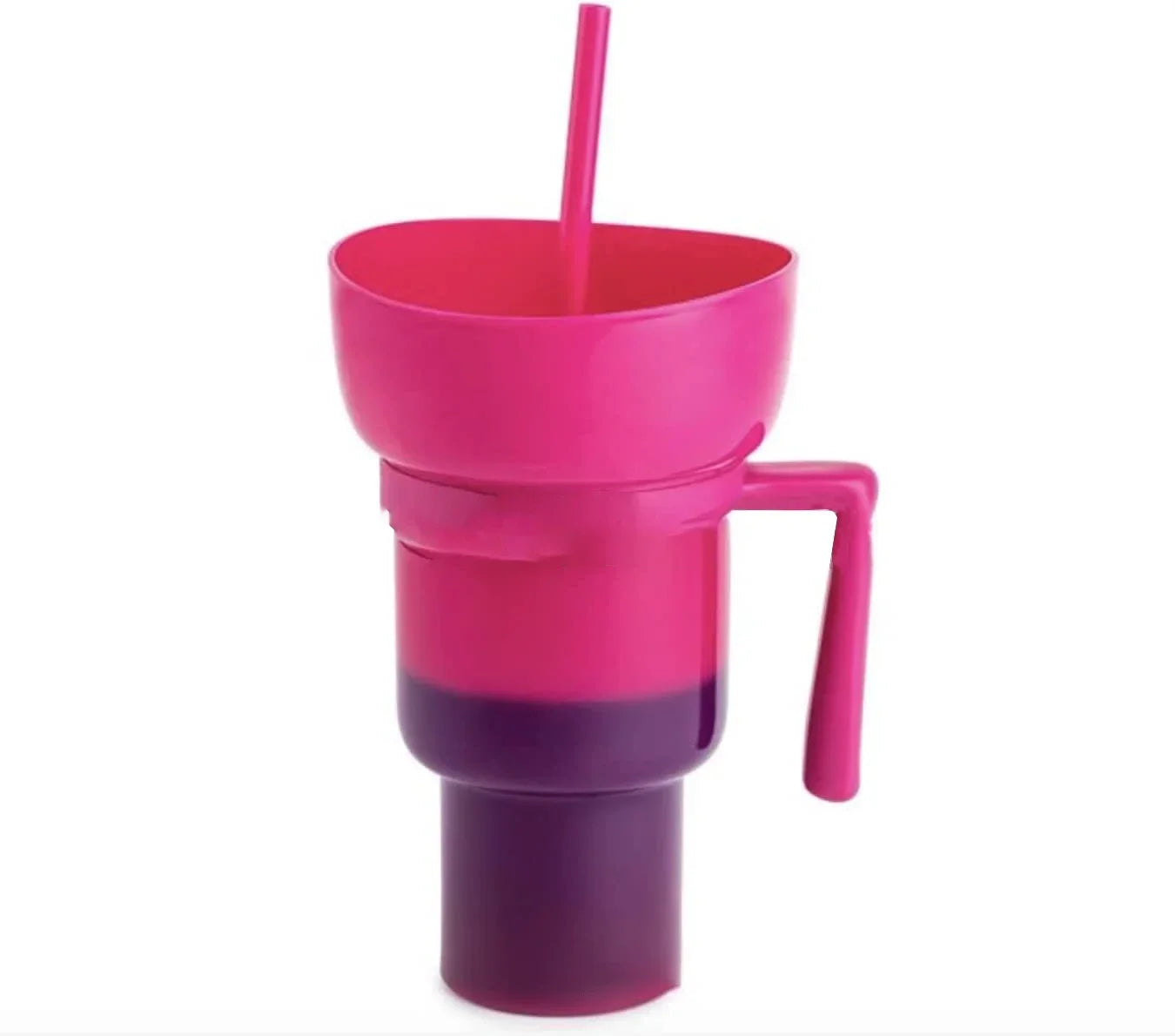 DualSip Luxe Krus til Snacks og Drikke | 2-i-1 Tasse med Lækagesikker Design til Travle Dage og Familieture