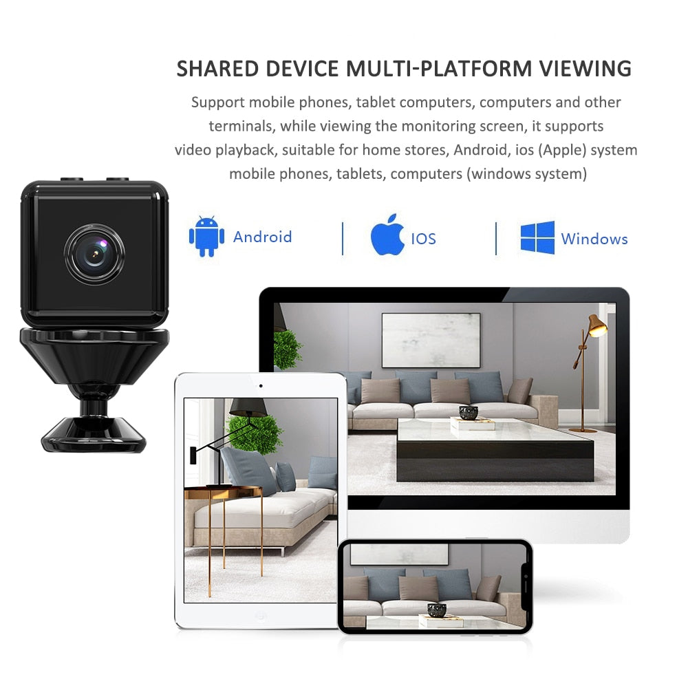 Mini HD bevægelsesdetekterende Wifi-kamera