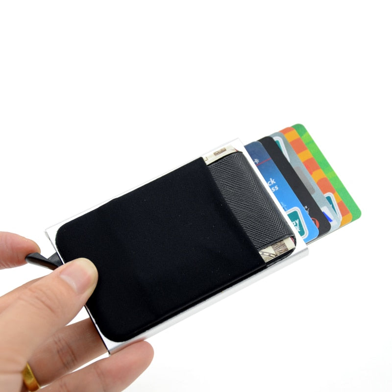 Smart RFID Beskyttet Automatisk Tegnebog med Pop-Up Funktion