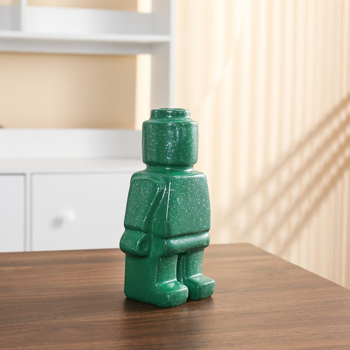 Farverige Robotplanter i Keramik - PixelPotter