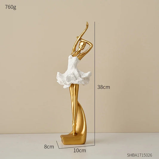 Dekorativ ballerinafigur för skrivbord och hemmiljöer