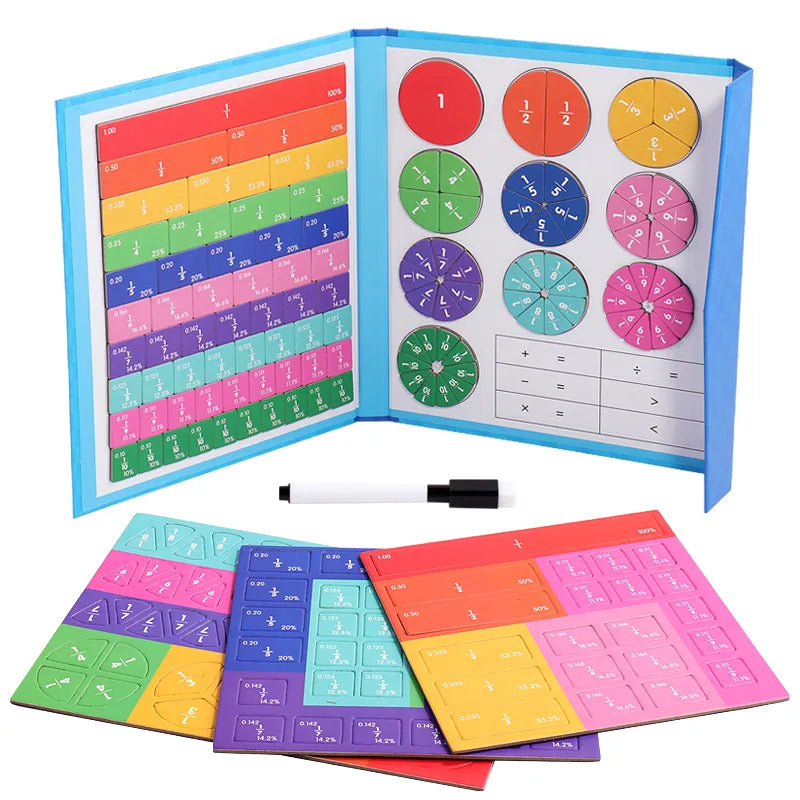Montessori Brøk Disk Sæt – Gør Matematik Sjovt og Forståeligt