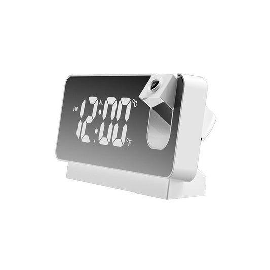 Intelligent Vækkeur med 180° Tidsprojektion, Dobbelt Alarm og USB Oplader