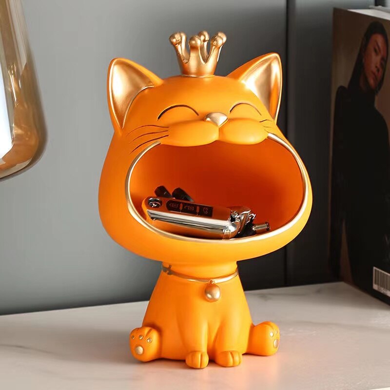 Förvaringslåda med Fortune Kitty-staty för hemmet