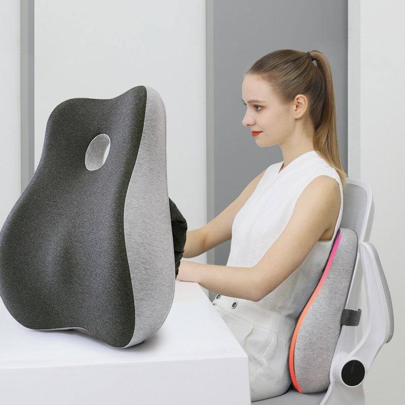 Ergonomisk Sædehynde med Memory Foam til Optimal Rygstøtte