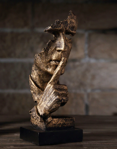 Guldglimt Abstrakt Skulptur – Lysende Elegance