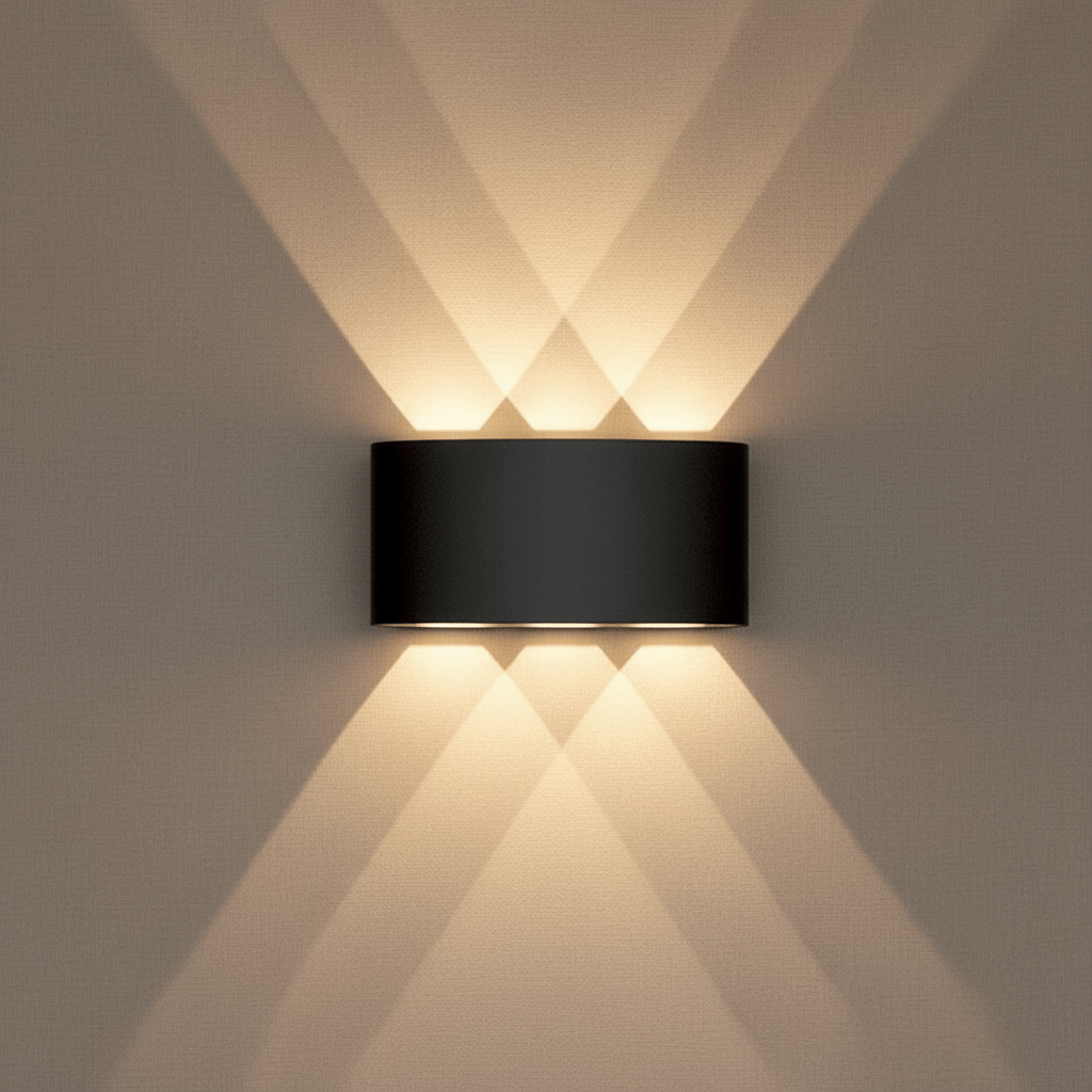 Moderne LED Udendørs Væglampe med Klar og Effektiv Belysning