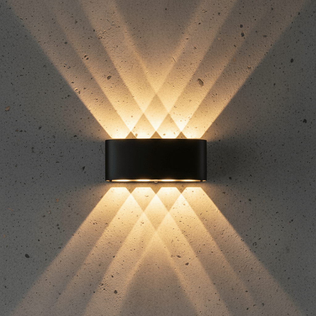Moderne LED Udendørs Væglampe med Klar og Effektiv Belysning