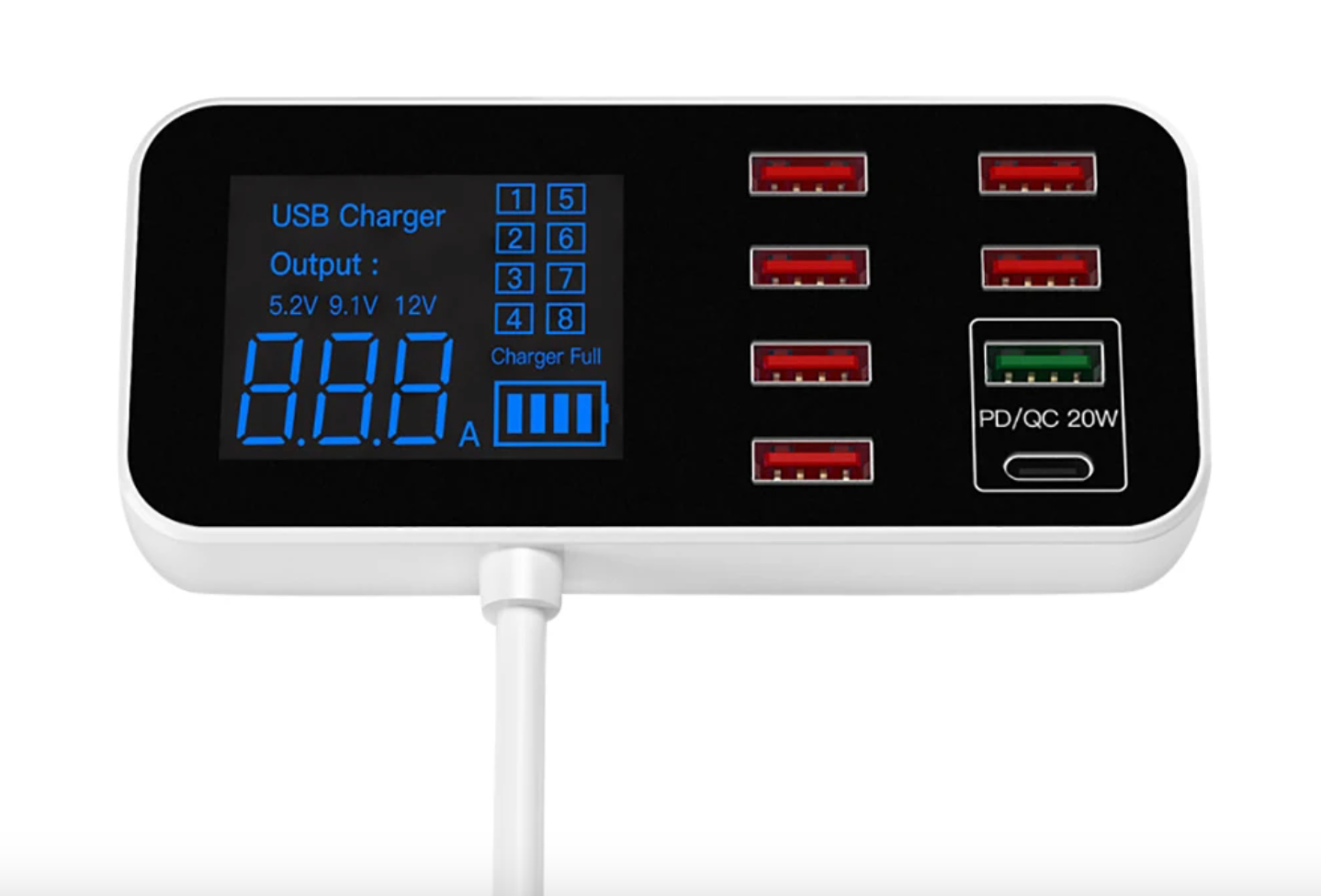 Eindhoven Multi-USB Oplader – Hurtigopladningsadapter