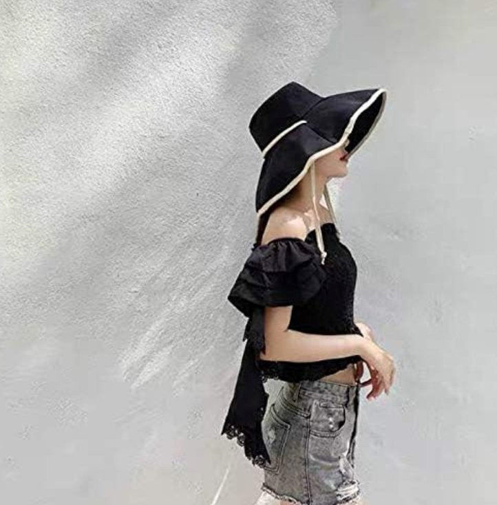 Elegant solhat til kvinder med bred skygge – Solara